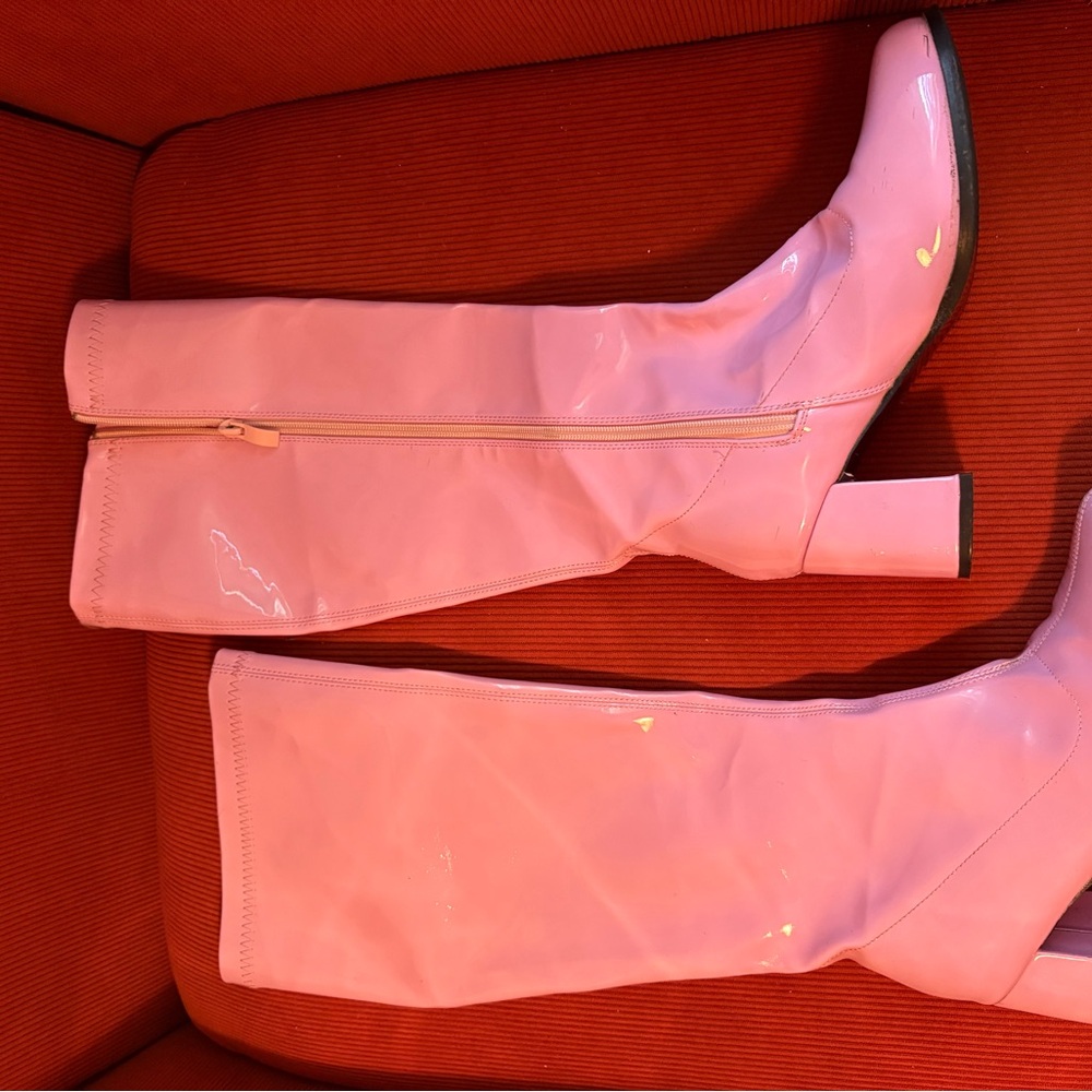 Pink Knee-High Women's Go Go Boots